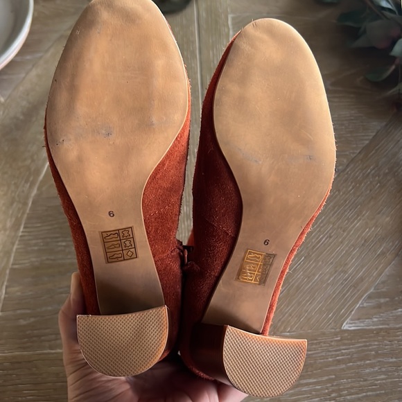 Jeffrey Campbell Suede Leather Booties Rust Size 6 - Picture 3 of 8